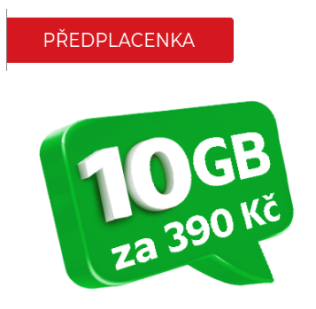 Datový balíček 10 GB za výhodnou cenu pro předplacenky