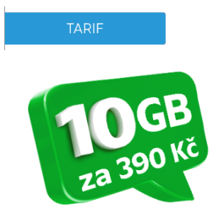 Dokupový balíček 10 GB za speciální cenu pro všechny tarifní zákazníky