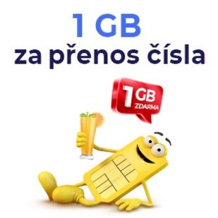 1 GB dat za převedení čísla k SAZKAmobilu od jiného operátora