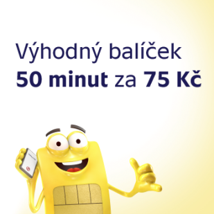 Nový balíček 50 minut za výhodnou cenu pro předplacenky