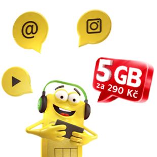 Datový balíček 5 GB za výhodnou cenu pro předplacenky