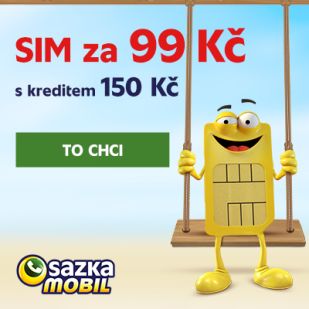 SIM s kreditem 150 Kč za 99 Kč 