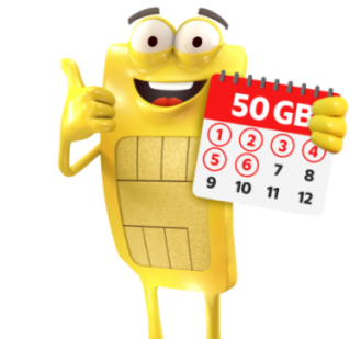 Předplacený balíček 50 GB na půl roku dopředu
