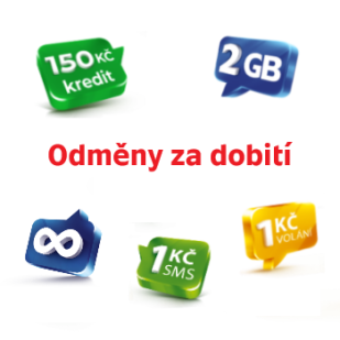 Odměny za dobití kreditu pro předplacené karty