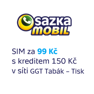 SIM od SAZKAmobilu jen za 99 Kč v prodejní síti GGT Tabák – Tisk