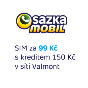 SIM od SAZKAmobilu jen za 99 Kč v prodejní síti VALMONT