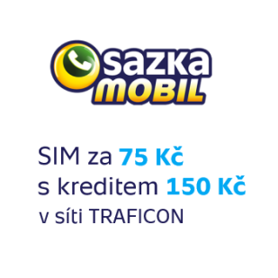 SIM od SAZKAmobilu jen za 75 Kč v prodejní síti Traficon