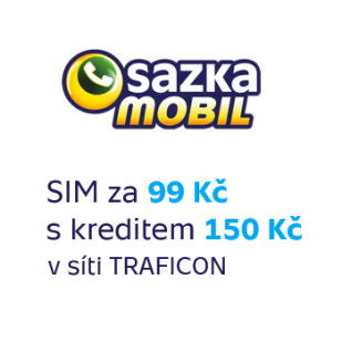 SIM od SAZKAmobilu jen za 99 Kč v prodejní síti Traficon