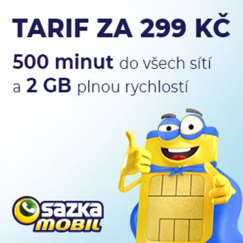 Šťastný tarif 299 s dvojnásobným objemem dat