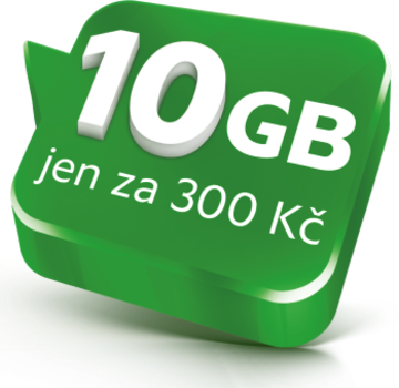 Datové balíčky 1 GB, 2 GB, 5 GB, 10 GB, 20 GB a 50 GB za speciální cenu
