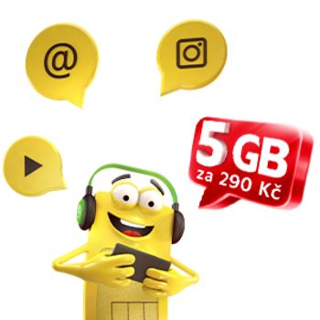 Datový balíček 5 GB za výhodnou cenu pro předplacenky