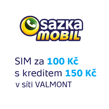 SIM od SAZKAmobilu jen za 100 Kč v prodejní síti Valmont