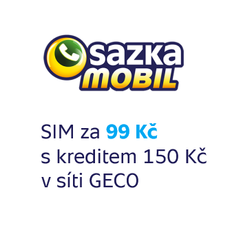 SIM od SAZKAmobilu jen za 99 Kč v prodejní síti GECO