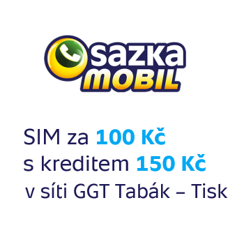 SIM od SAZKAmobilu jen za 100 Kč v prodejní síti GGT Tabák – Tisk
