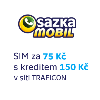 SIM od SAZKAmobilu jen za 75 Kč v prodejní síti Traficon